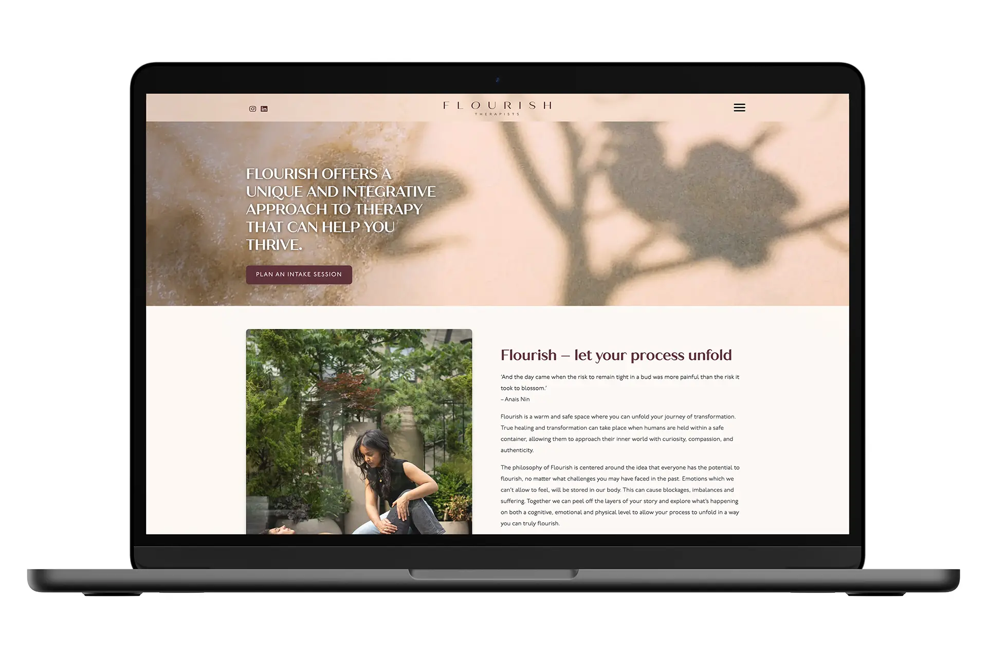 Homepage flourish webdesign door Donkeys & Co